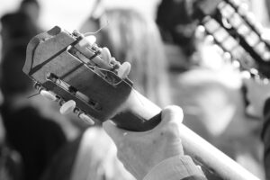 Vista de pala de guitarra española. © Tomás García Mtnez.